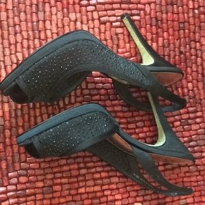 Adrianna Papell crystal studded high heels